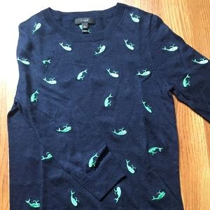 J. Crew Tippi Linen Whale Sweater 🐳🐳🐳